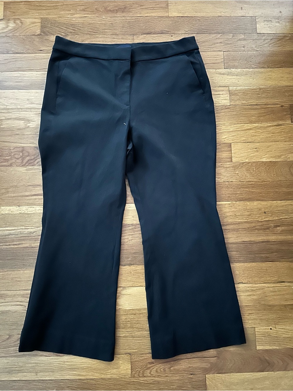 LIKE NEW-J. Crew Factory Black Women's Tailored Flare Pants